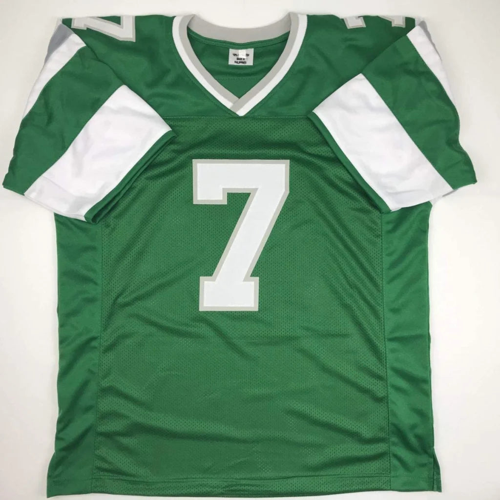 Green and white short-sleeved professional sports custom jersey with number 7