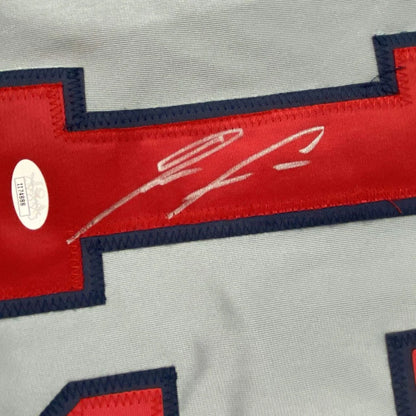Autographed Ronald Acuna Jr. Atlanta Grey Baseball Jersey JSA COA | Authenticated Signed Sports Jersey | vintageantiquesgifts.com