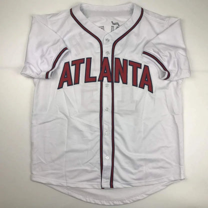Autographed Ronald Acuna Jr. Atlanta White Baseball Jersey JSA COA | Authenticated Signed Sports Jersey | vintageantiquesgifts.com
