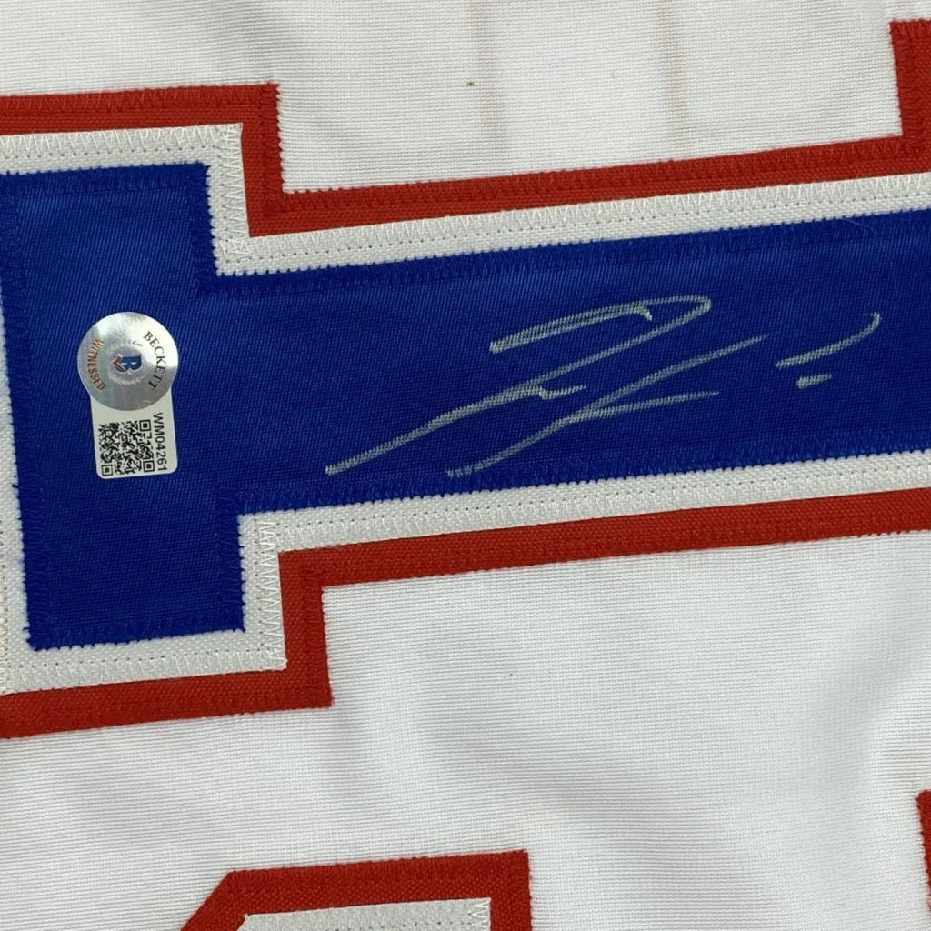 Autographed Ronald Acuna Jr. Atlanta White Retro Baseball Jersey Beckett BAS COA | Authenticated Signed Sports Jersey | vintageantiquesgifts.com
