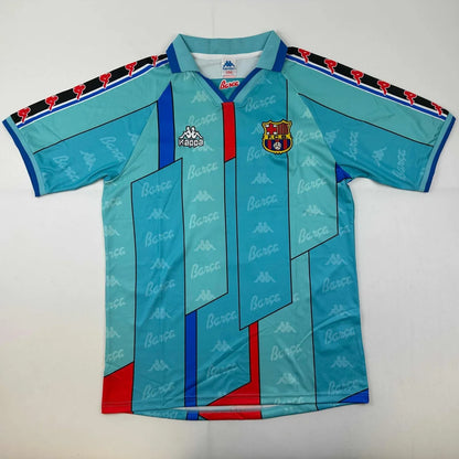 Autographed Ronaldo Nazario FC Barcelona 1996-97 Teal Soccer Jersey Beckett BAS COA | Authenticated Signed Sports Jersey | vintageantiquesgifts.com