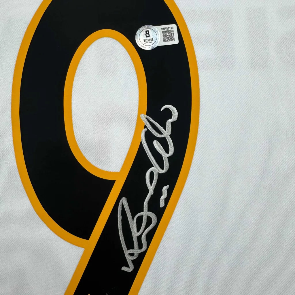 Autographed Ronaldo Nazario Real Madrid white custom jersey back, black 9, Beckett COA
