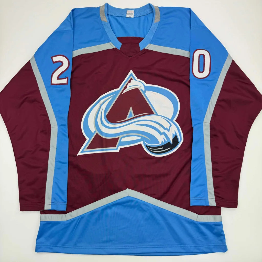 Autographed Ross Colton Colorado Avalanche custom jersey in maroon and blue