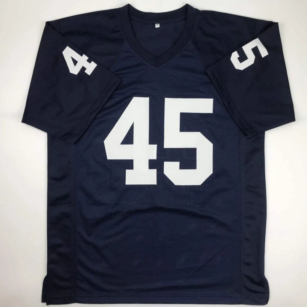 Dark blue custom jersey with white 45 numbers from the Professional Sports League