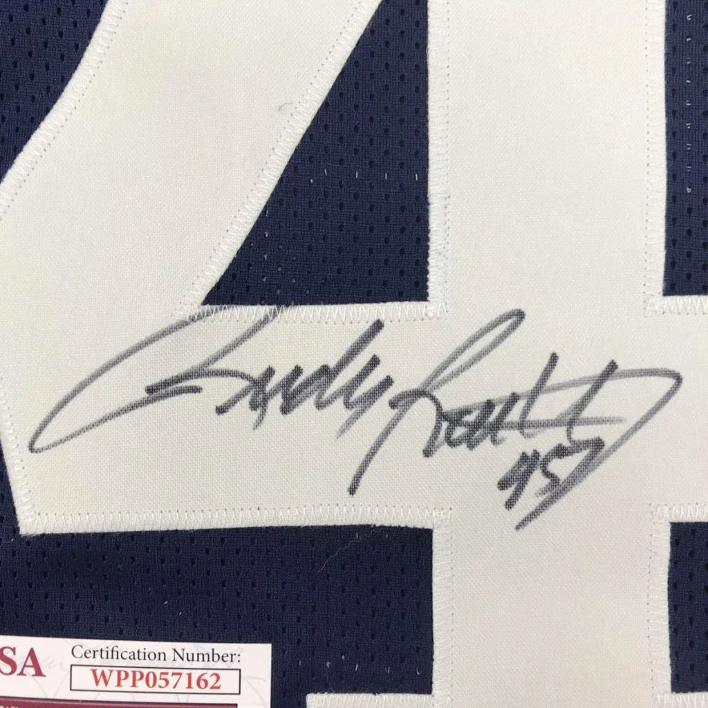 Autographed custom jersey from Professional Sports League with certification number