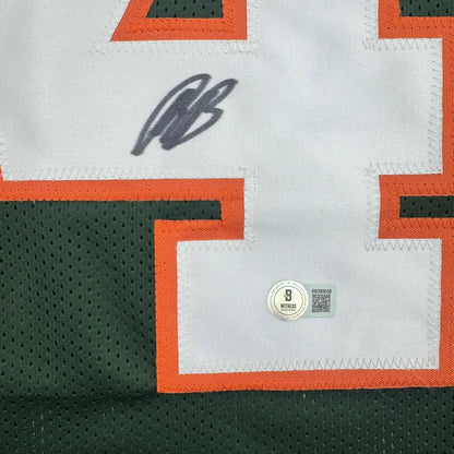 Autographed Rueben Bain Jr. white orange custom Miami jersey Beckett COA