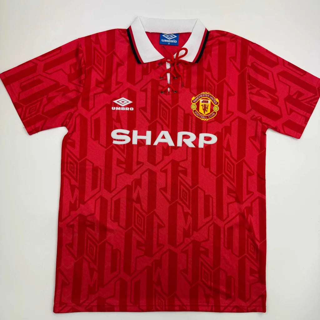 Autographed Ryan Giggs Manchester United red home custom jersey