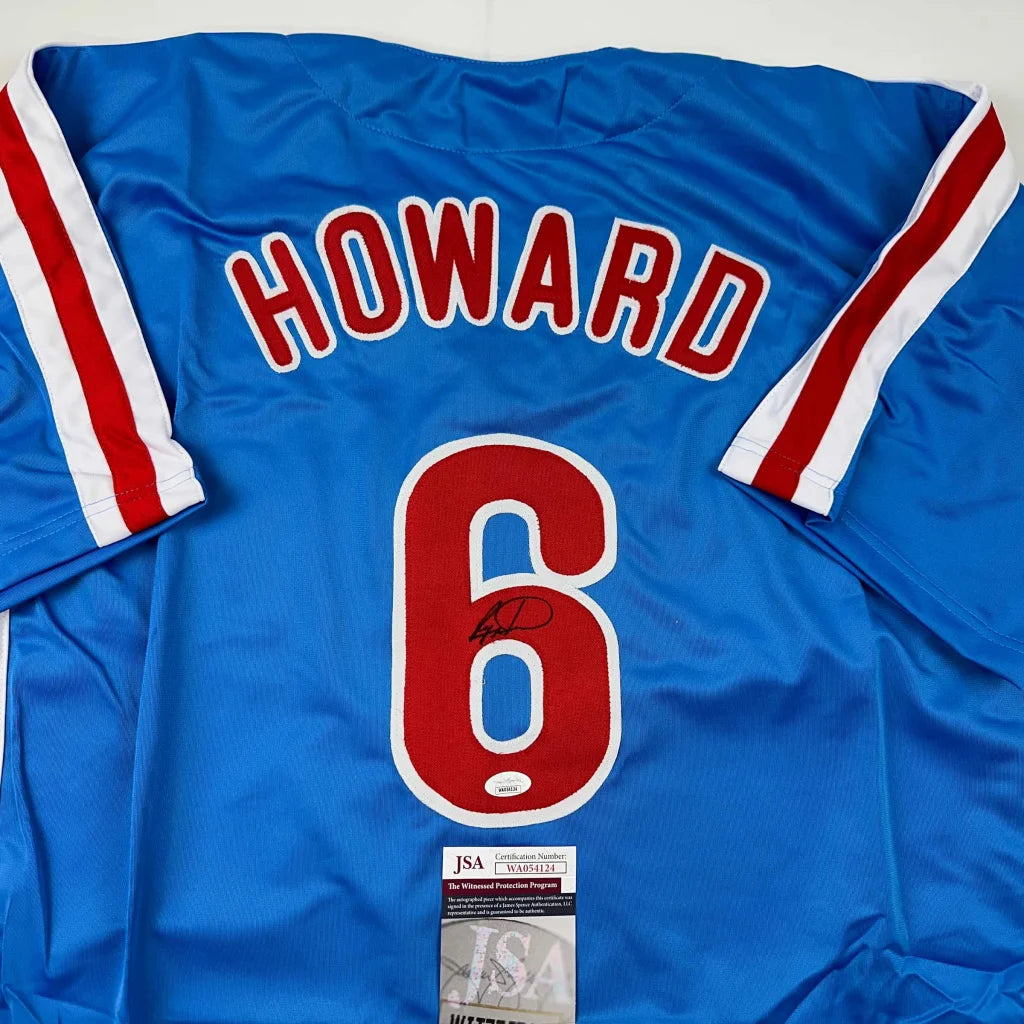 Blue Howard 6 custom jersey from Professional Sports League with JSA auth sticker