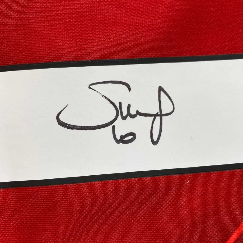 Autographed Sadio Mane Liverpool red custom jersey with black ink signature on white label, Beckett BAS COA, professional sports league