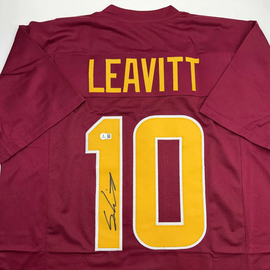 Autographed Sam Leavitt Arizona State Maroon College Football Jersey Beckett BAS COA | Certified Authentic Signed Memorabilia | vintageantiquesgifts.com