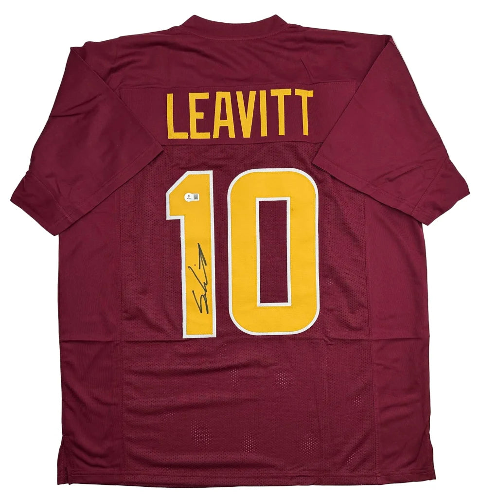 Autographed Sam Leavitt Arizona State Maroon College Football Jersey Beckett BAS COA | Hall of Fame Sports Memorabilia | vintageantiquesgifts.com