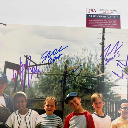 Autographed Sandlot cast 16x20 baseball photo with JSA COA