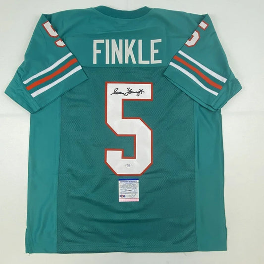 Autographed Sean Young Ray Finkle Miami Teal Ace Ventura Movie Football Jersey PSA/DNA COA | Hall of Fame Sports Memorabilia | vintageantiquesgifts.com