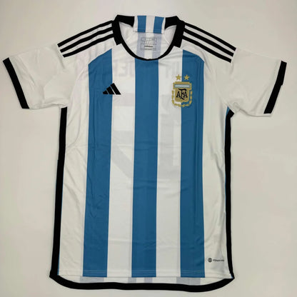 Authentic Kun Aguero Argentina Jersey with third party authentication, light blue and white stripes