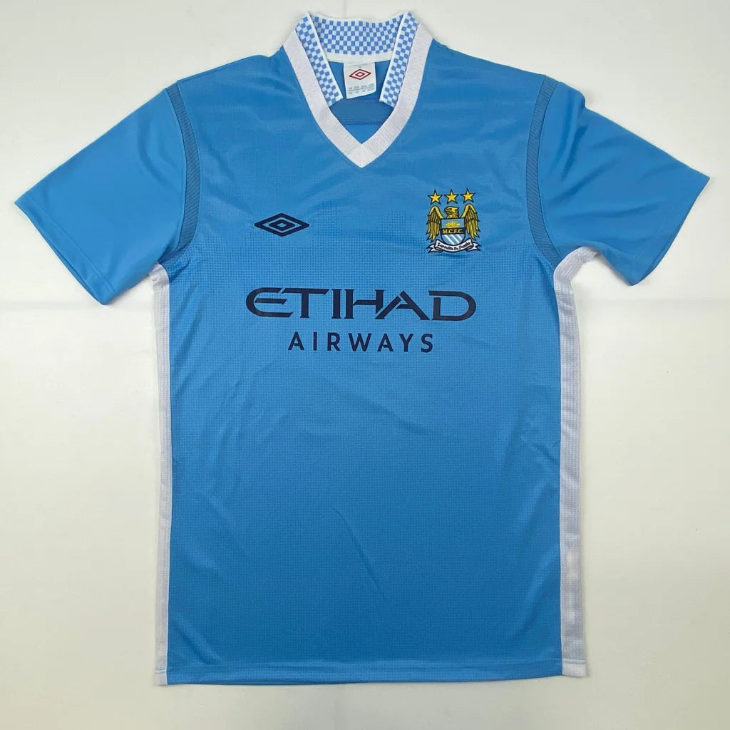 Autographed Sergio Kun Aguero Manchester City Blue Soccer Futbol Jersey Beckett BAS COA | Authenticated Signed Sports Jersey | vintageantiquesgifts.com