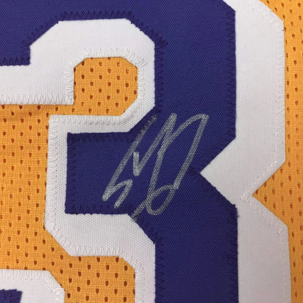 Autographed Shaquille Shaq O'Neal Los Angeles LA Yellow Basketball Jersey Beckett BAS COA | Authenticated Signed Sports Jersey | vintageantiquesgifts.com