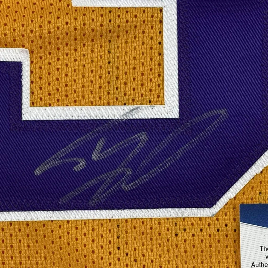 Autographed Shaquille Shaq O'Neal LSU Yellow Basketball Jersey Beckett BAS COA | Authenticated Signed Sports Jersey | vintageantiquesgifts.com