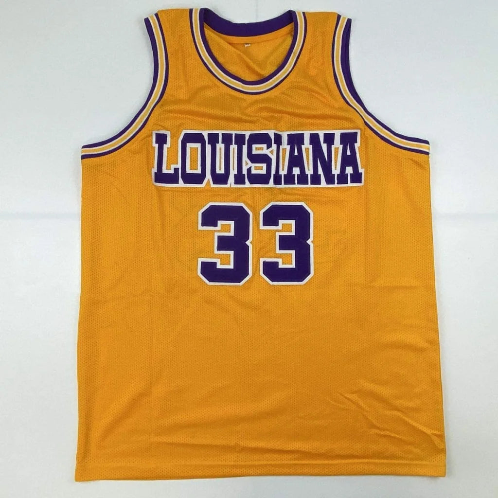 Autographed Shaquille Shaq O'Neal LSU Yellow Basketball Jersey Beckett BAS COA | Authenticated Signed Sports Jersey | vintageantiquesgifts.com