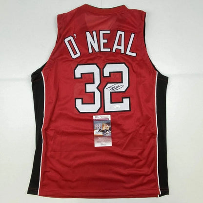 Red and black custom jersey with O NEAL 32 for professional sports fans and collectors