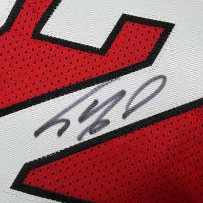 Autographed Shaquille ONeal Miami red black custom jersey with white stripe PSA DNA COA