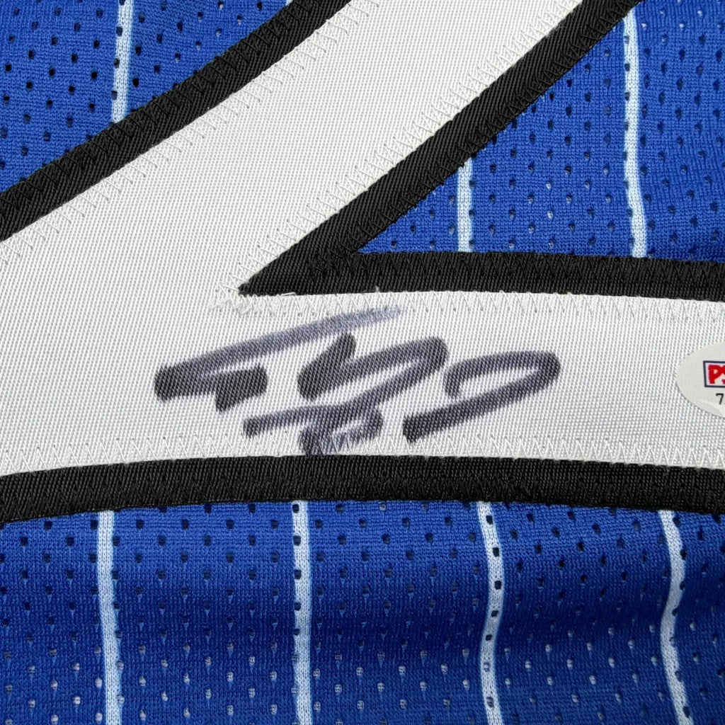 Autographed Shaquille Shaq O'Neal Orlando Blue Pinstripe Basketball Jersey PSA/DNA COA | Authenticated Signed Sports Jersey | vintageantiquesgifts.com