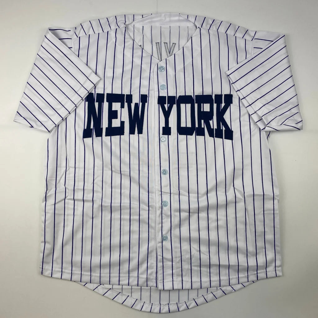 Autographed Sparky Lyle New York pinstripe custom jersey, professional sports league