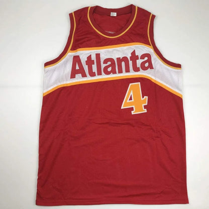 Autographed Spud Webb Atlanta Red Basketball Jersey JSA COA | Authenticated Signed Sports Jersey | vintageantiquesgifts.com