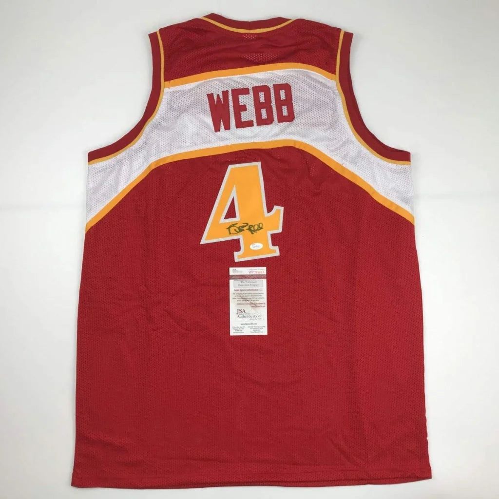 Autographed Spud Webb Atlanta Red Basketball Jersey JSA COA | Hall of Fame Sports Memorabilia | vintageantiquesgifts.com