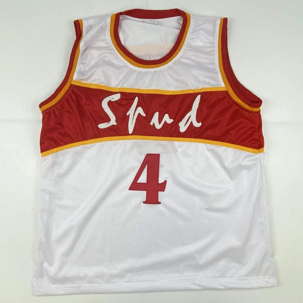 Autographed Spud Webb Atlanta White Basketball Jersey JSA COA | Authenticated Signed Sports Jersey | vintageantiquesgifts.com