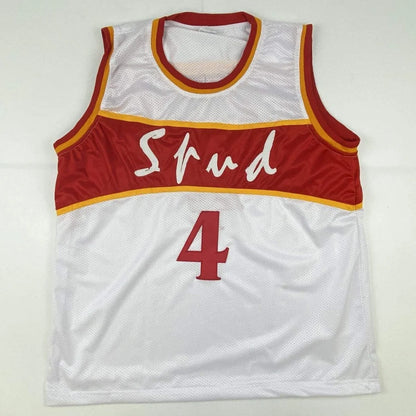 Autographed Spud Webb Atlanta White Basketball Jersey JSA COA | Authenticated Signed Sports Jersey | vintageantiquesgifts.com