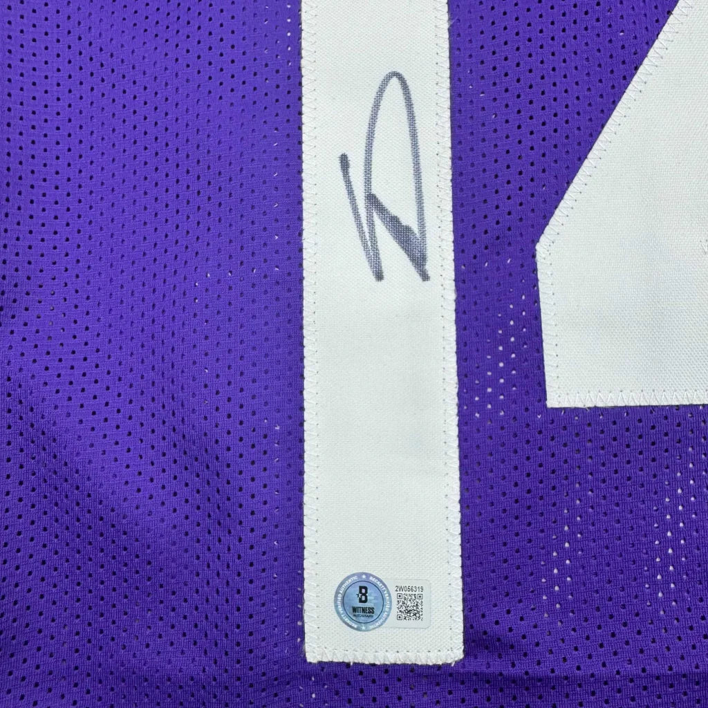 Autographed Stefon Diggs Minnesota Vikings custom jersey with Beckett COA