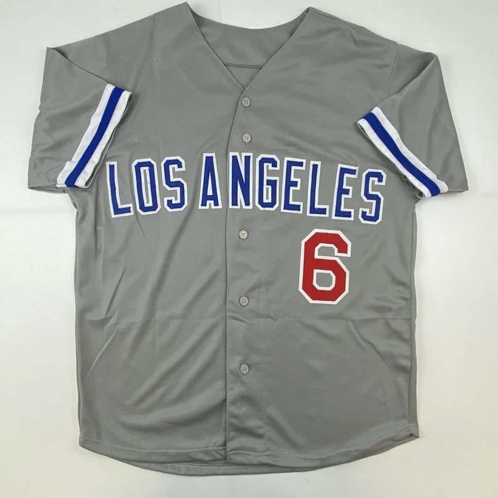 Steve Garvey signed gray Los Angeles custom jersey for pro sports fans