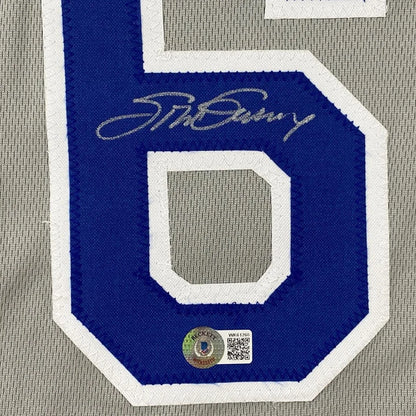 Steve Garvey signed custom jersey in blue and white with number 5