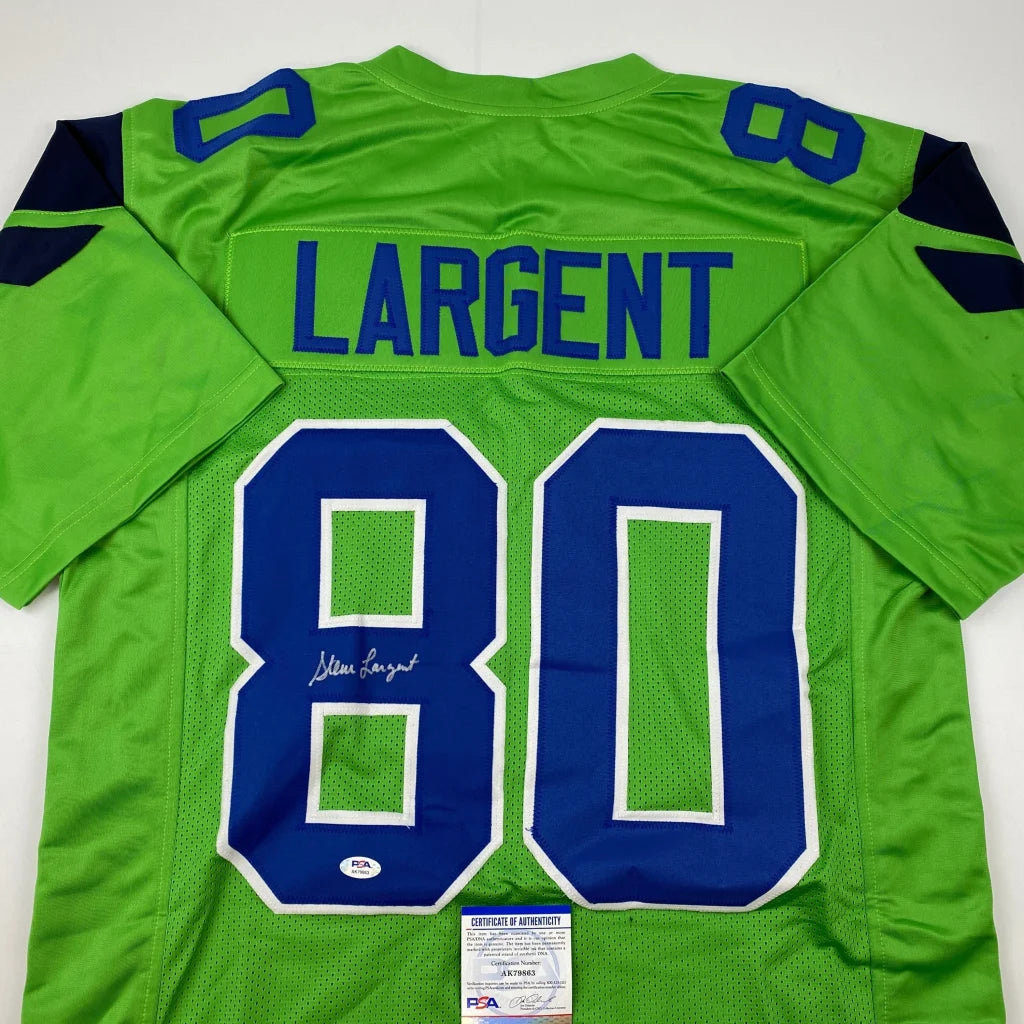 Autographed Steve Largent Seattle Seahawks #80 jersey from a professional sports league