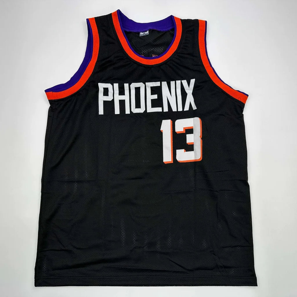 Autographed Steve Nash Phoenix Black Basketball Jersey Beckett BAS COA | Authenticated Signed Sports Jersey | vintageantiquesgifts.com