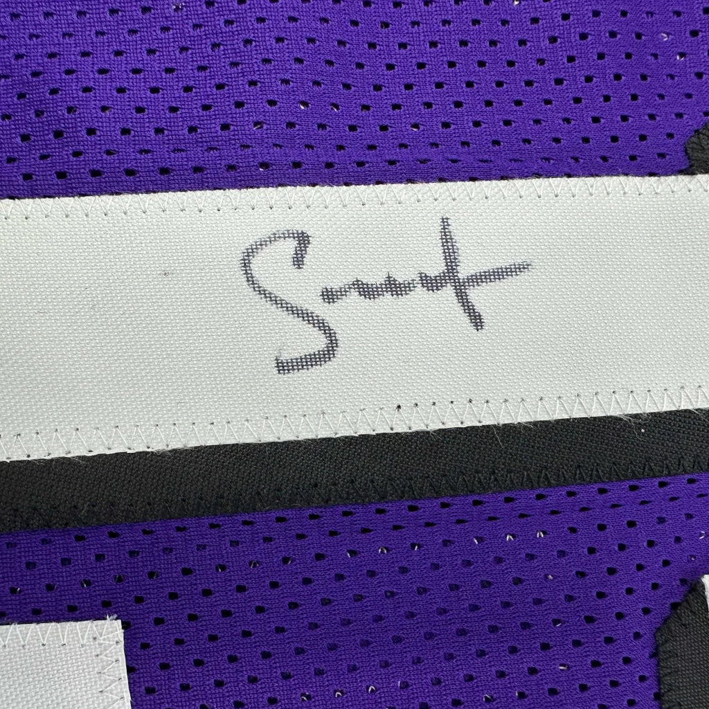 Autographed Steve Nash Phoenix Suns purple custom jersey with perforated mesh and Santos stripe