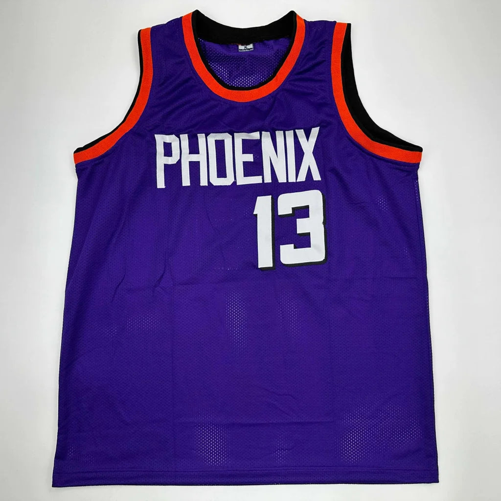 Autographed Steve Nash purple Phoenix Suns custom jersey with number 13