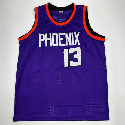 Autographed Steve Nash purple Phoenix Suns custom jersey with number 13