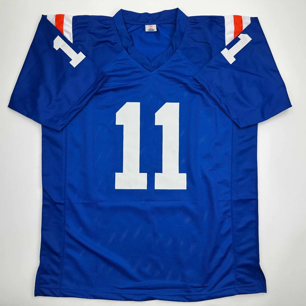 Autographed Steve Spurrier Florida Gators blue custom jersey with number 11