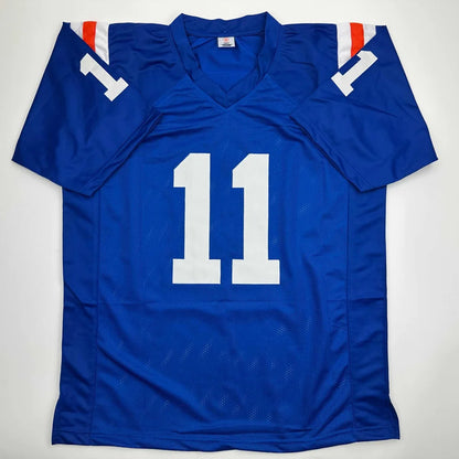 Autographed Steve Spurrier Florida Gators blue custom jersey with number 11