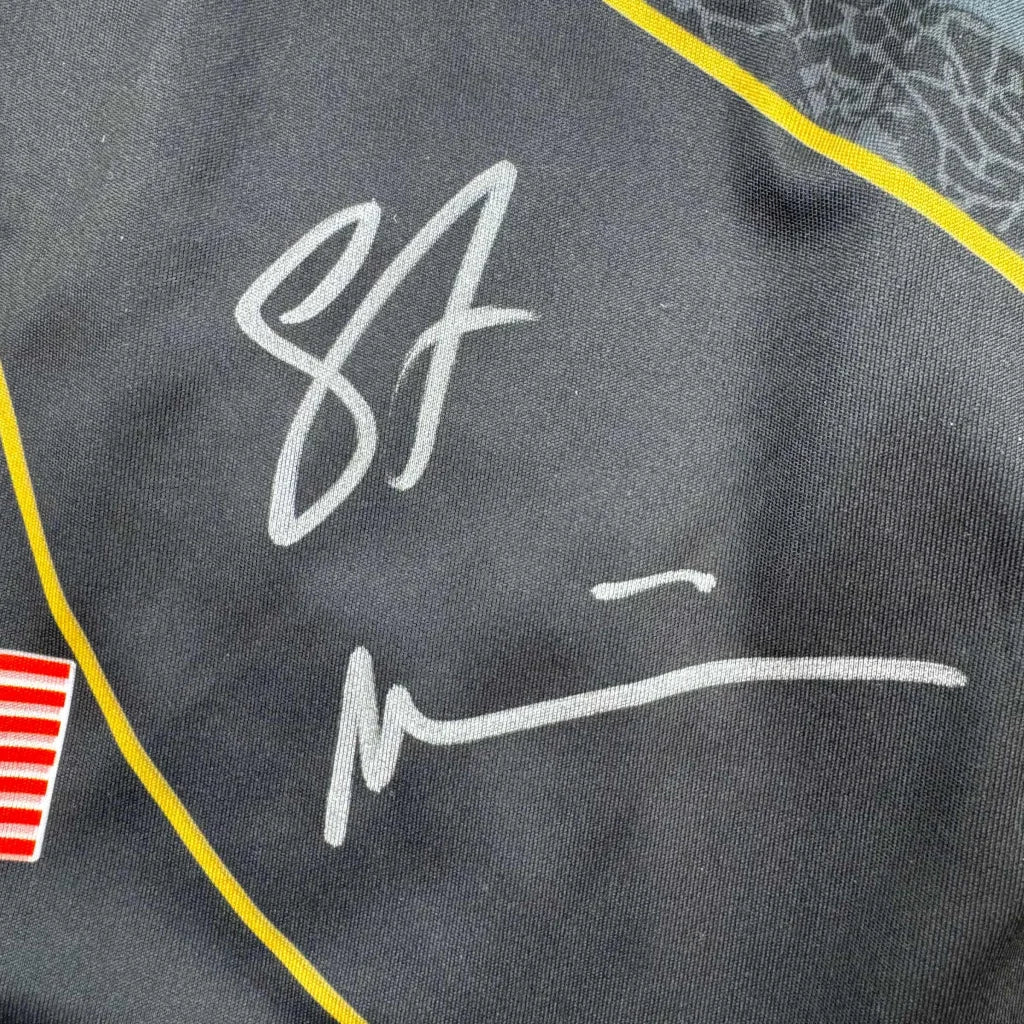 Autographed Stipe Miocic Black and Gold UFC MMA Trunks Shorts Ultimate Fighting Beckett BAS COA | Certified Authentic Signed Memorabilia | vintageantiquesgifts.com