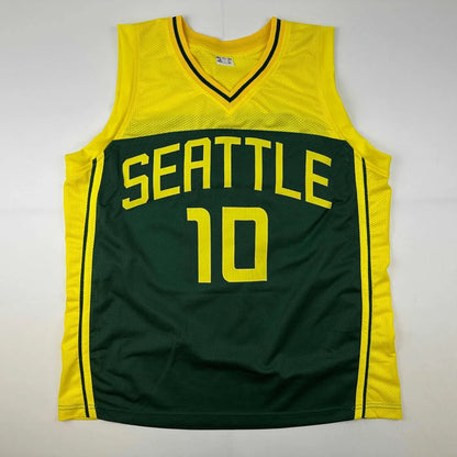 Yellow and green basketball jersey from Custom Jersey BIRD 10 for professional sports fans