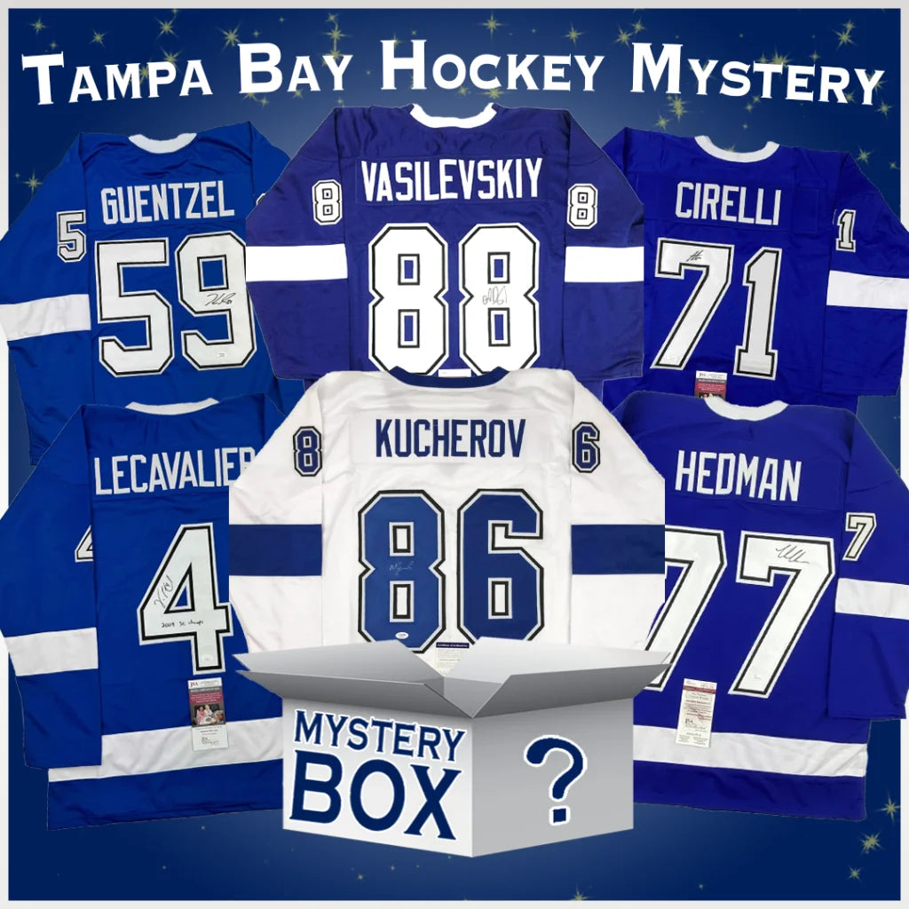 Autographed Tampa Bay Hockey Jersey Mystery Box with PSA JSA or Beckett COA | Hall of Fame Sports Memorabilia | vintageantiquesgifts.com