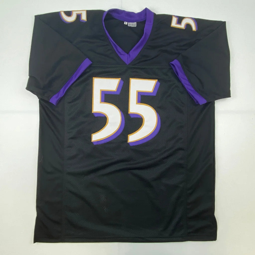 Autographed Terrell Suggs Baltimore Black Football Jersey JSA COA | Authenticated Signed Sports Jersey | vintageantiquesgifts.com