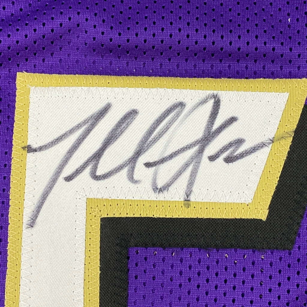 Autographed Terrell Suggs Baltimore Ravens purple custom jersey with JSA COA