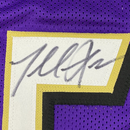 Autographed Terrell Suggs Baltimore Ravens purple custom jersey with JSA COA