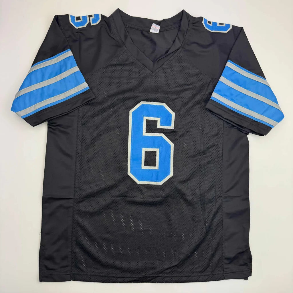 Autographed Terrion Arnold Detroit Black Football Jersey Beckett BAS COA | Authenticated Signed Sports Jersey | vintageantiquesgifts.com