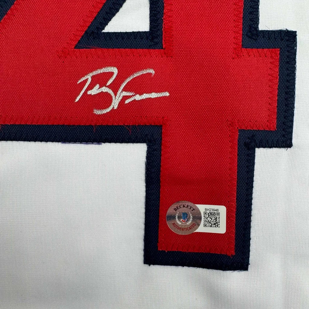 Autographed Terry Francona Boston White Baseball Jersey Beckett BAS COA | Authenticated Signed Sports Jersey | vintageantiquesgifts.com