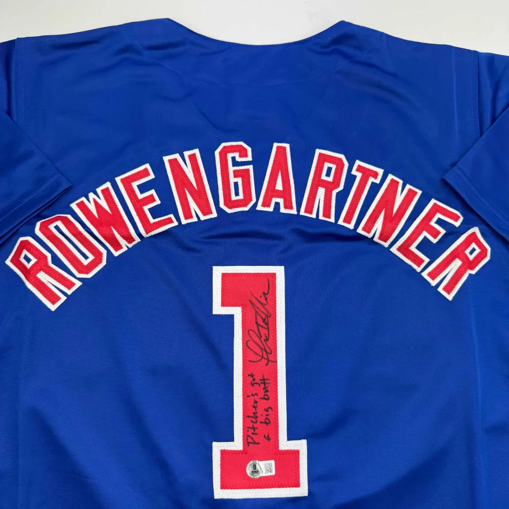 Autographed Thomas Ian Nicholas Rookie of the Year custom Chicago Blue Jersey