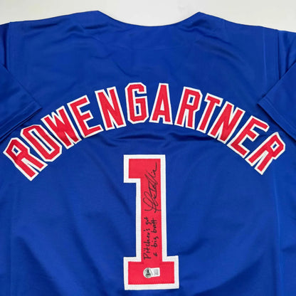 Autographed Thomas Ian Nicholas Rookie of the Year custom Chicago Blue Jersey